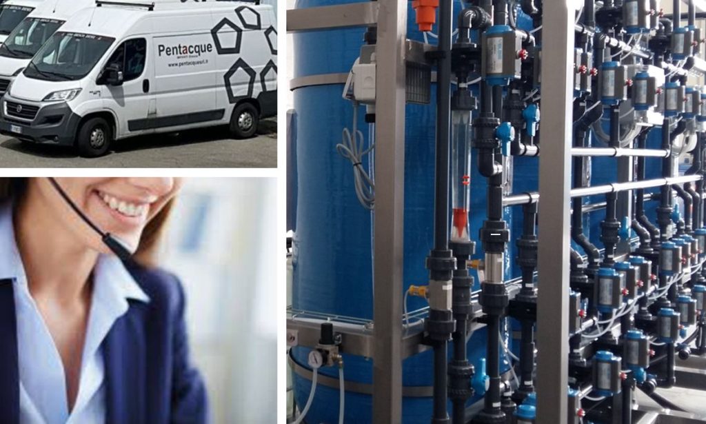 Tecnico esegue assistenza su impianto di resine industriali